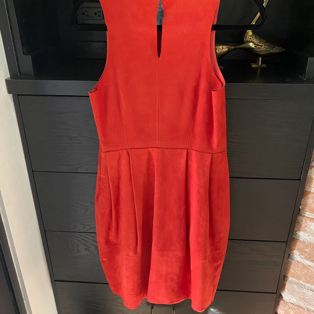 Red suede dress from Joie